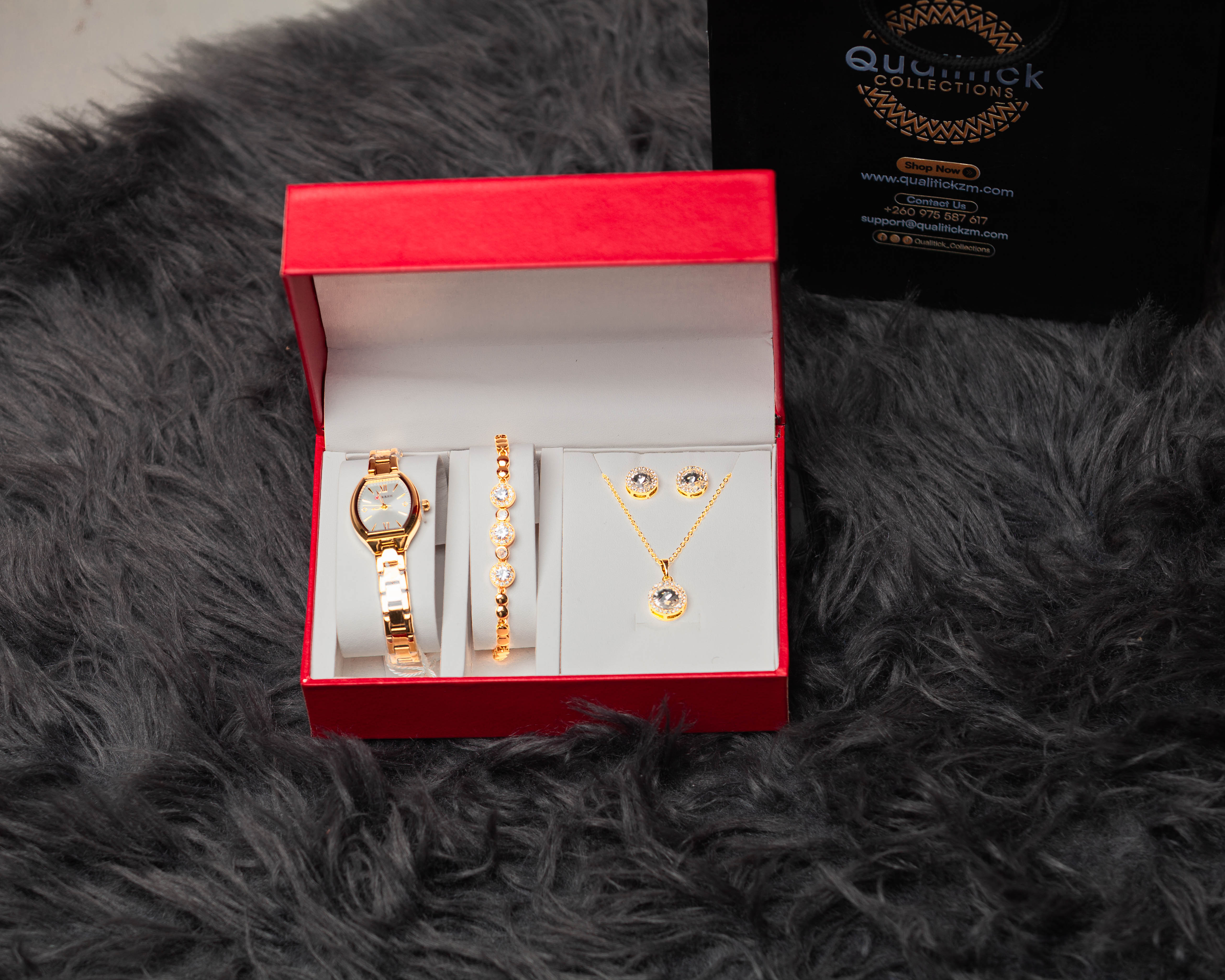 CURREN 9112 Women’s Gold Watch Set view 3