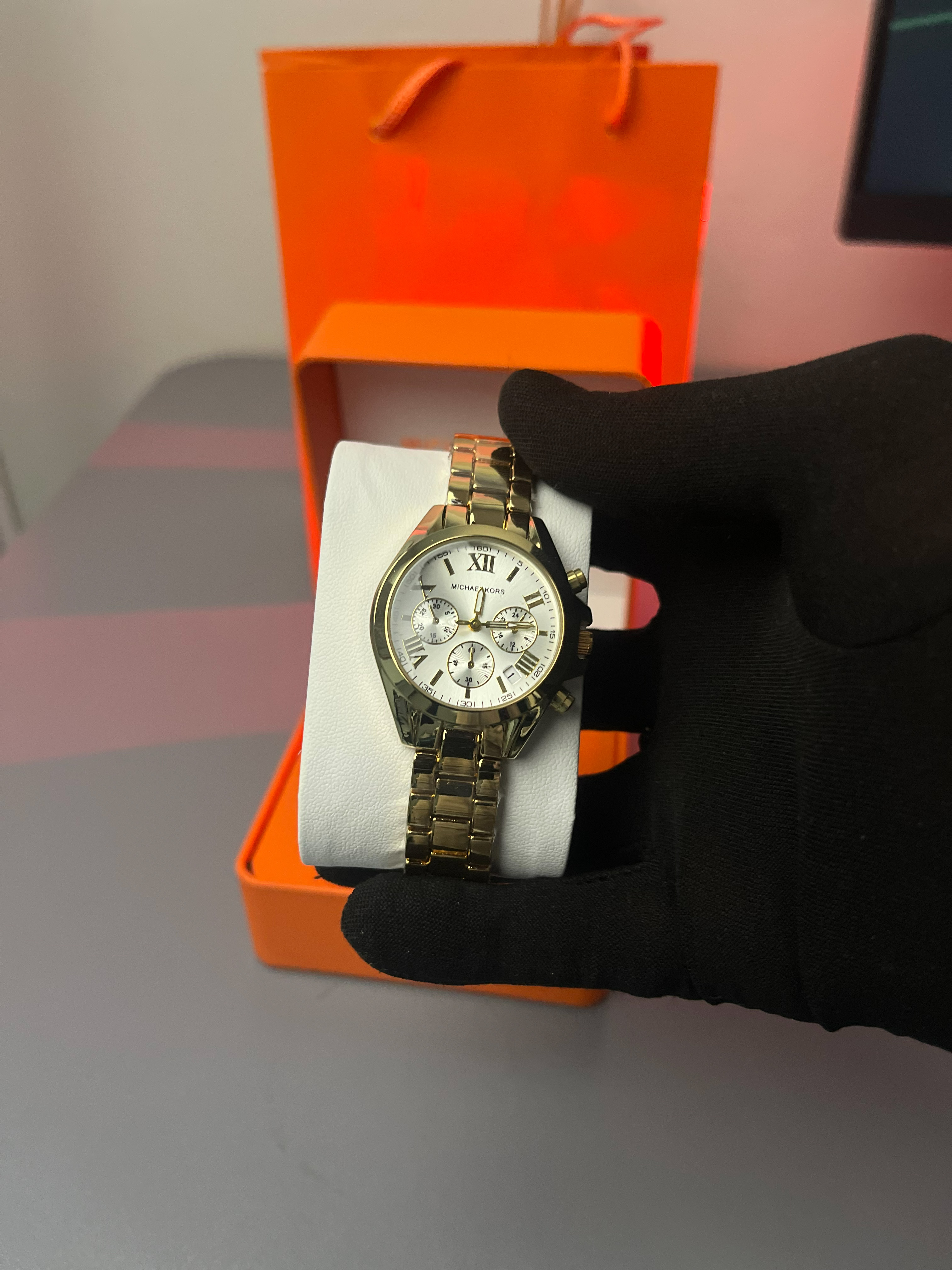 Michael Kors MK6267 - Women's -Gold & egg white dials